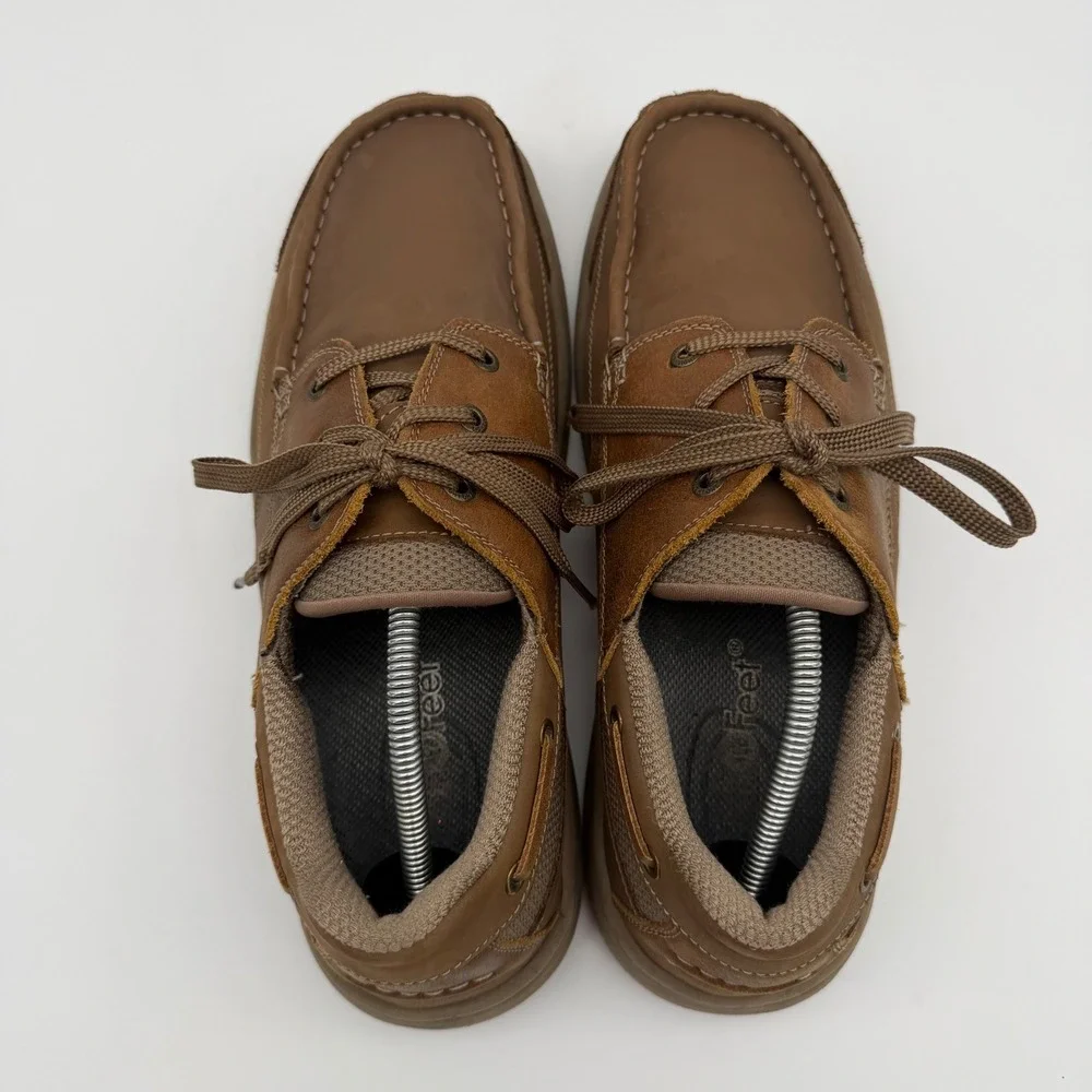 Orthofeet 427 Baton Rouge Shoes Mens 11D Brown Orthopedic Walking Boat Oxford